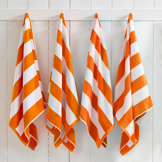 Cotton Towel Orange Stripe