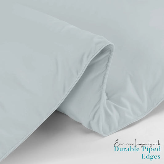 Soft Silver Quilted Razai with Corner Tabs
