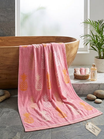 Cotton Towel Jumbo Bathsheet |Stawbery Pink