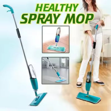 360° Rotating Water Spray Flat Mop with Refillable Bottle – Microfiber Spray Mop for Floor Cleaning, Kitchen & Bathroom, Multi-Surface Washable Mop Pad, No Bucket Needed Cleaning Tool
