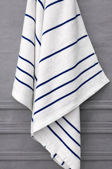 Cotton Towel White Stripe