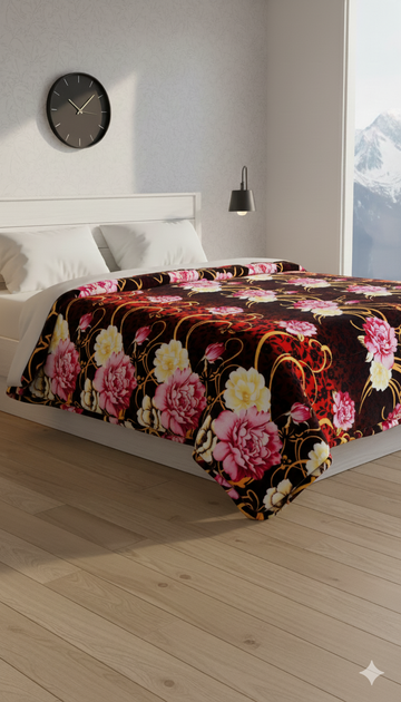 Summer Ac Blanket Luxury Stuff(Red Yellow Flower)