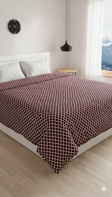 Summer Ac Blanket Luxury Stuff(Meroon Small Laria)