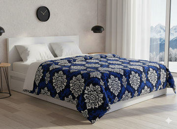 Summer Ac Blanket Luxury Stuff(Blue Grey motif)
