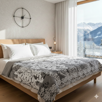 Summer Ac Blanket Luxury Stuff(Grey Motif)