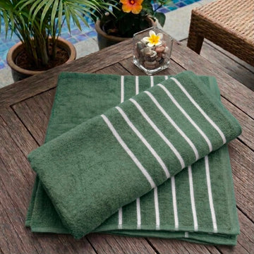 COTTON Velvet TOWEL (30x60)Green