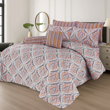 7Pc Printed Comforter Set
