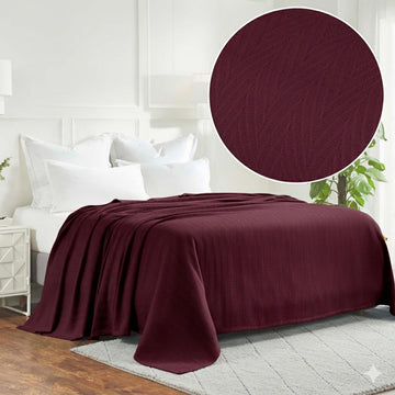 ULTRA SOFT THERMAL BLANKET – Meron (Double Bed 210x240 cm) | 100% Cotton Weave | Four-Season Comfort | 250 GSM