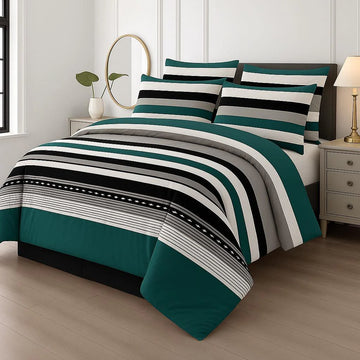 7Pc Printed Comforter Set