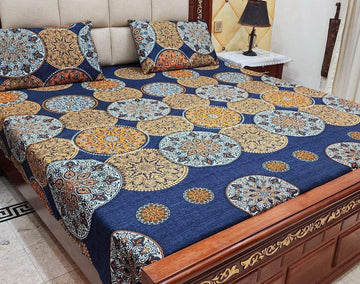 Crystal Cotton Bedsheet |3 Pcs Bedsheet Set | Colour And Stuff 100% Guaranteed