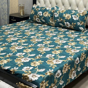 Crystal Cotton Bedsheet |3 Pcs Bedsheet Set | Colour And Stuff 100% Guarantee