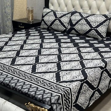 Crystal Cotton Bedsheet |3 Pcs Bedsheet Set | Colour And Stuff 100% Guaranteed