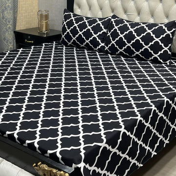 Crystal Cotton Bedsheet |3 Pcs Bedsheet Set | Colour And Stuff 100% Guaranteed
