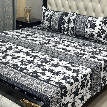Crystal Cotton Bedsheet |3 Pcs Bedsheet Set | Colour And Stuff 100% Guaranteed