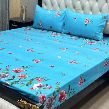 Crystal Cotton Bedsheet |3 Pcs Bedsheet Set | Colour And Stuff 100% Guaranteed