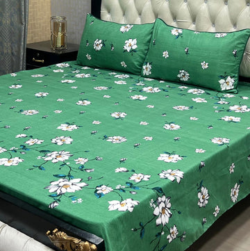 Crystal Cotton Bedsheet |3 Pcs Bedsheet Set | Colour And Stuff 100% Guaranteed
