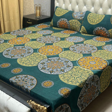 Crystal Cotton Bedsheet |3 Pcs Bedsheet Set | Colour And Stuff 100% Guaranteed