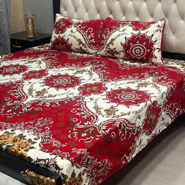 Crystal Cotton Bedsheet |3 Pcs Bedsheet Set | Colour And Stuff 100% Guaranteed