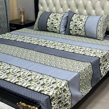 Crystal Cotton Bedsheet |3 Pcs Bedsheet Set | Colour And Stuff 100% Guaranteed