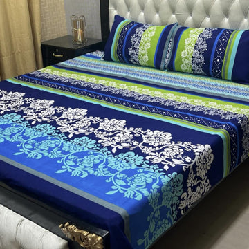 Crystal Cotton Bedsheet |3 Pcs Bedsheet Set | Colour And Stuff 100% Guaranteed