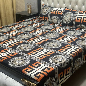 Crystal Cotton Bedsheet |3 Pcs Bedsheet Set | Colour And Stuff 100% Guaranteed