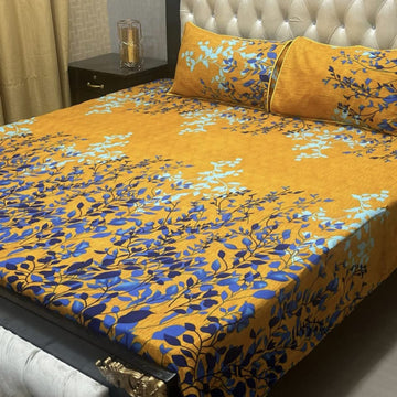 Crystal Cotton Bedsheet |3 Pcs Bedsheet Set | Colour And Stuff 100% Guaranteed