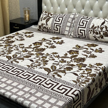 Crystal Cotton Bedsheet |3 Pcs Bedsheet Set | Colour And Stuff 100% Guaranteed