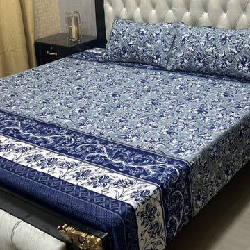 Crystal Cotton Bedsheet |3 Pcs Bedsheet Set | Colour And Stuff 100% Guaranteed