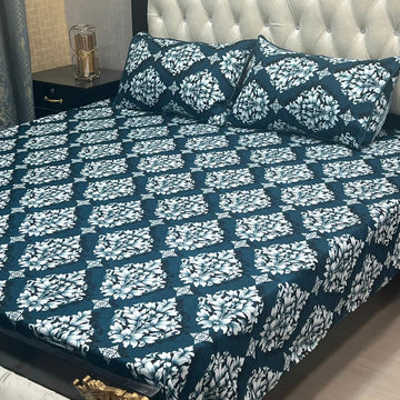 Crystal Cotton Bedsheet |3 Pcs Bedsheet Set | Colour And Stuff 100% Guaranteed