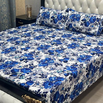 Crystal Cotton Bedsheet |3 Pcs Bedsheet Set | Colour And Stuff 100% Guaranteed