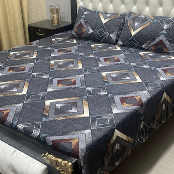 Crystal Cotton Bedsheet |3 Pcs Bedsheet Set | Colour And Stuff 100% Guaranteed