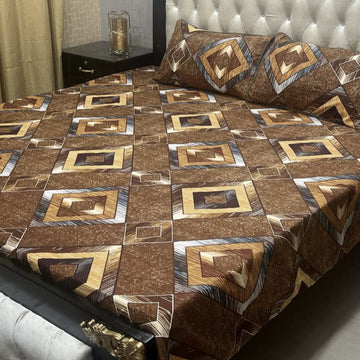 Crystal Cotton Bedsheet |3 Pcs Bedsheet Set | Colour And Stuff 100% Guaranteed