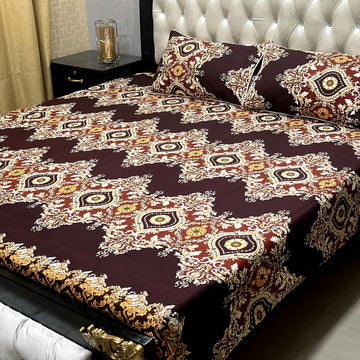 Crystal Cotton Bedsheet |3 Pcs Bedsheet Set | Colour And Stuff 100% Guaranteed
