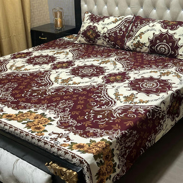 Crystal Cotton Bedsheet |3 Pcs Bedsheet Set | Colour And Stuff 100% Guaranteed