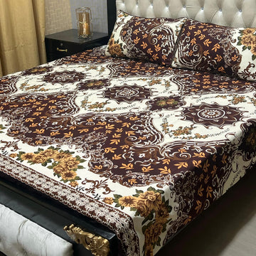 Crystal Cotton Bedsheet |3 Pcs Bedsheet Set | Colour And Stuff 100% Guaranteed