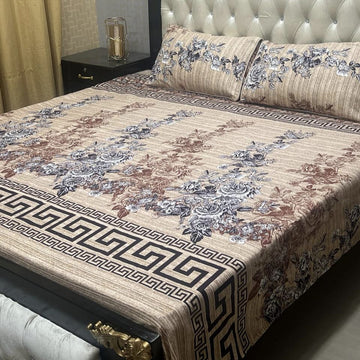 Crystal Cotton Bedsheet |3 Pcs Bedsheet Set | Colour And Stuff 100% Guaranteed