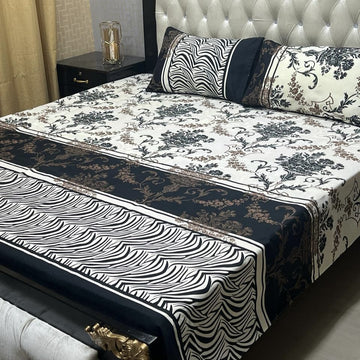 Crystal Cotton Bedsheet |3 Pcs Bedsheet Set | Colour And Stuff 100% Guaranteed