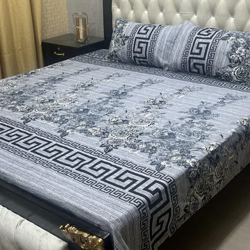 Crystal Cotton Bedsheet |3 Pcs Bedsheet Set | Colour And Stuff 100% Guaranteed