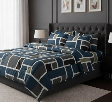 7Pc Printed Comforter Set