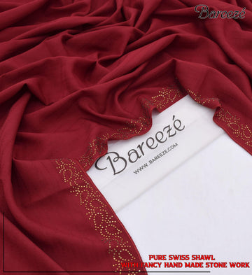 SUMMER SWiSS SHAWL MEROON