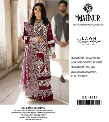 MAHNUR Summer Bloom – Embroidered Lawn-MR121