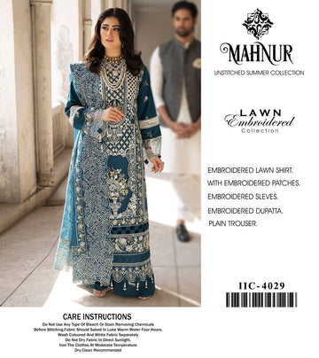 MAHNUR Summer Bloom – Embroidered Lawn-ZN121