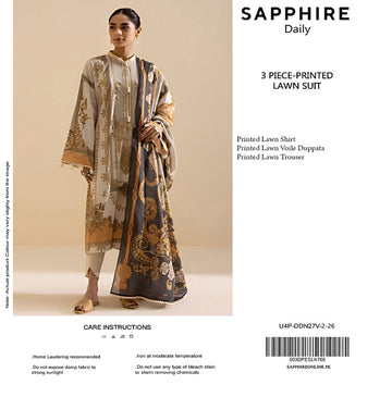 U4P-DDN27V-2-26 unstitch lawn 2026 By Sapphire