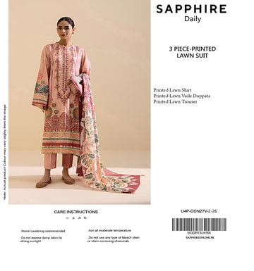 U4P-DDN27V-2-26 unstitch lawn 2026 By Sapphire
