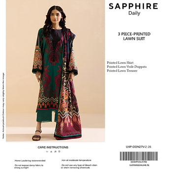 U4P-DDN27V-2-26 unstitch lawn 2026 By Sapphire