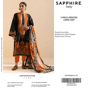U4P-DDN27V-2-26 unstitch lawn 2026 By Sapphire