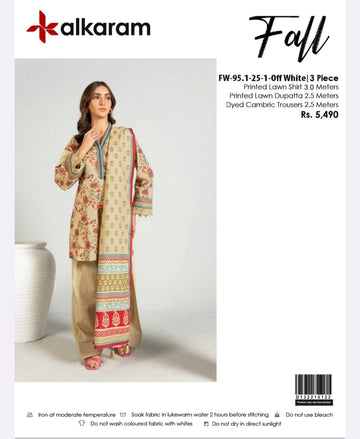 Fall By Al-Karam Studio 3piece lawn unstitch