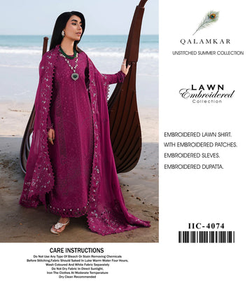 Qalamkar Embroided Lawn PL005