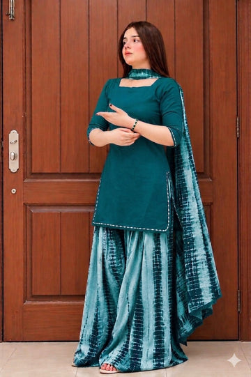 3pc Lawn Tye & Dye Summer Dress | Zink