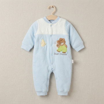 Newborn Baby Unisex Flannel Rompers Jumpsuit